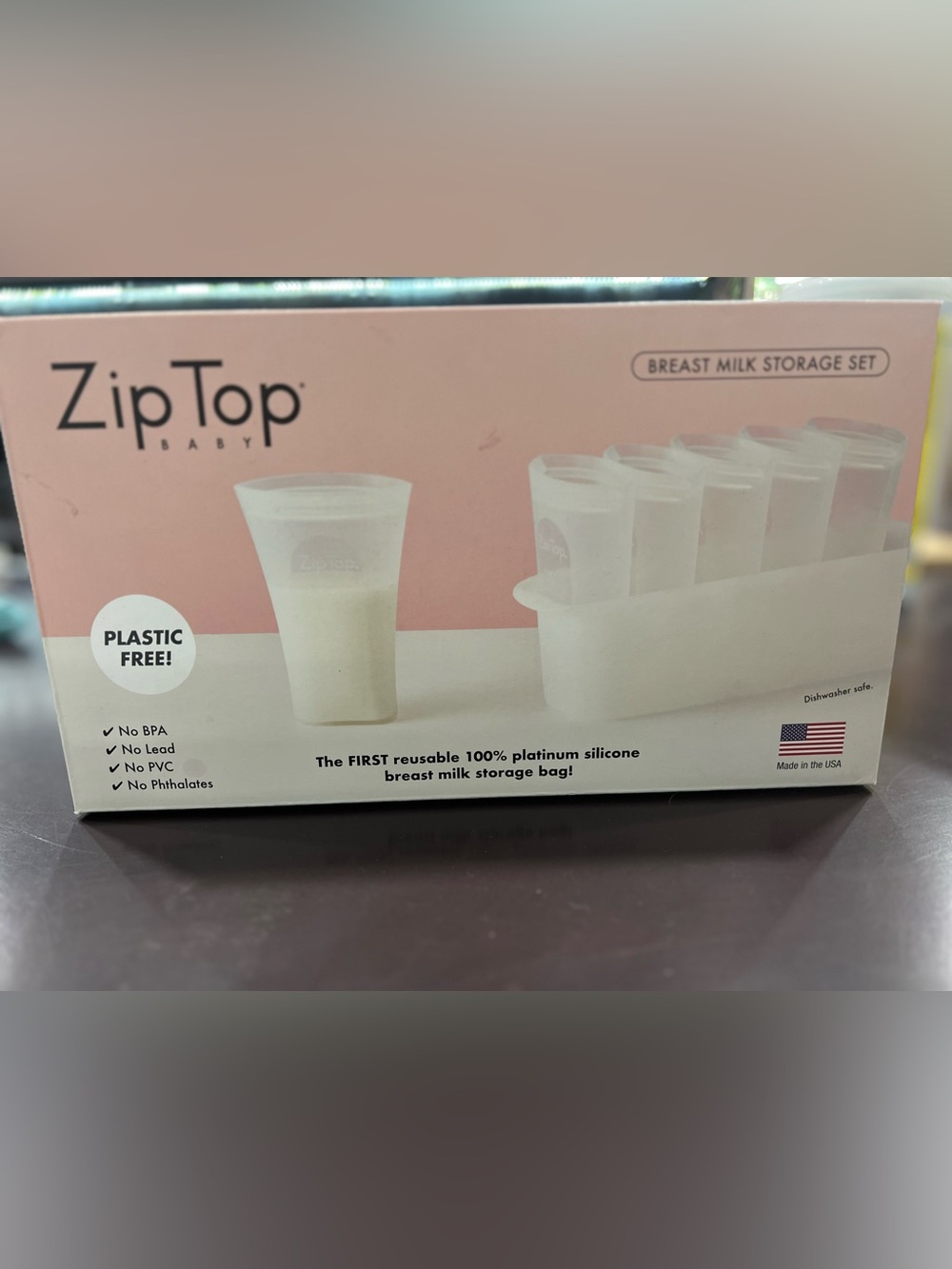 Zip Top Reusable Silicone Breast Milk Storage